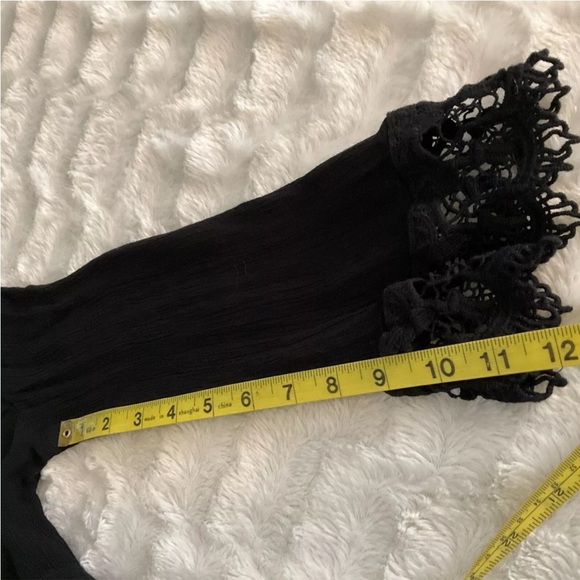 Knox Rose Black Boho High/Low Hem Top Size S - Picture 11 of 12